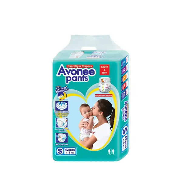 Avonee Pant Style Baby Diaper (4-8Kg) - S 42pcs