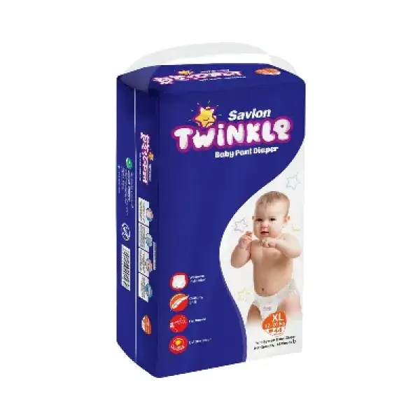 44 pcs Savlon Twinkle Baby Diaper Pant XL (12-20 kg)
