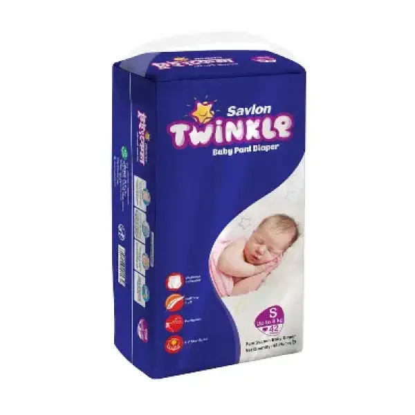 42 pcs Savlon Twinkle Baby Pant Diaper S 8 kg