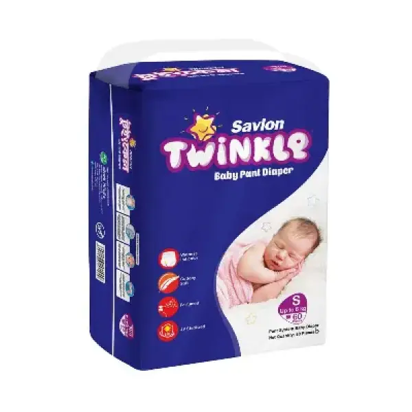 60 pcs Savlon Twinkle Baby Pant Diaper S 8 kg